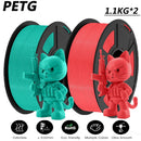 JAYO 2 Rolls 3D High Speed Matte PETG/PETG Filament 1.75mm 600mm/s Print Range High Flow Speedy PETG 3D Printer Filament for 3D