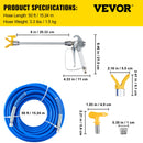 SucceBuy Airless Paint Spray Hose Kit 50ft 3600 psi High Pressure Fiber Tube 8 inch Rod Pole Including 517 Tip and Tip Guard