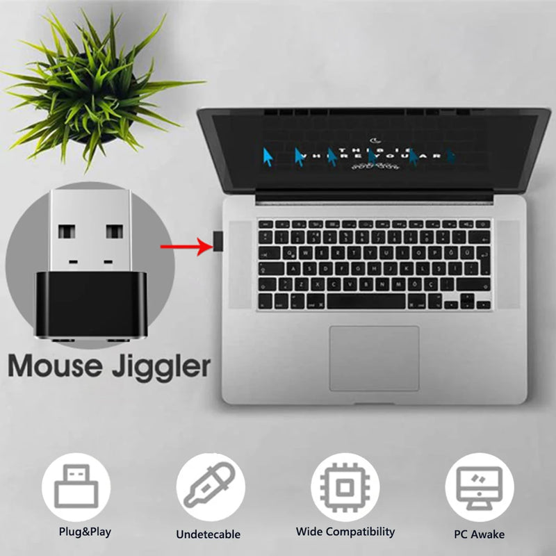 Mouse Jiggler Undetectable Mouse Mover Virtual Automatic Move Wiggle Shaker Simulator with ON/OFF Switch for Computer Awakening