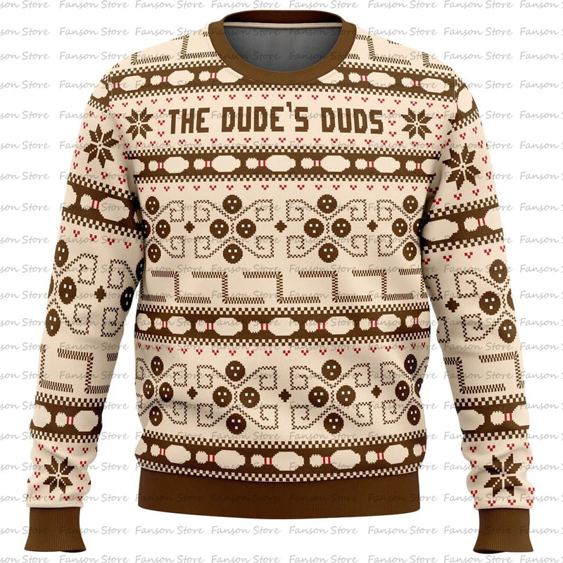 The Dude Abides The Big Lebowski 3D Printed Ugly Christmas Hoodie 2024 New Fashionable Men's Hoodie Women's Sweater Sportswear