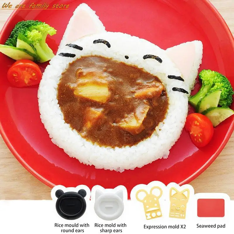 NEW Cute Cartoon Cat Bear Sushi Nori Rice Mold Decor Cutter Bento Sandwich DIY Tool