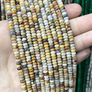 Natural Agates Tiger Eye Chalcedony Jades Stone Round Rondelle Spacer Beads For Jewelry Making Diy Bracelet Accessories 2X4mm