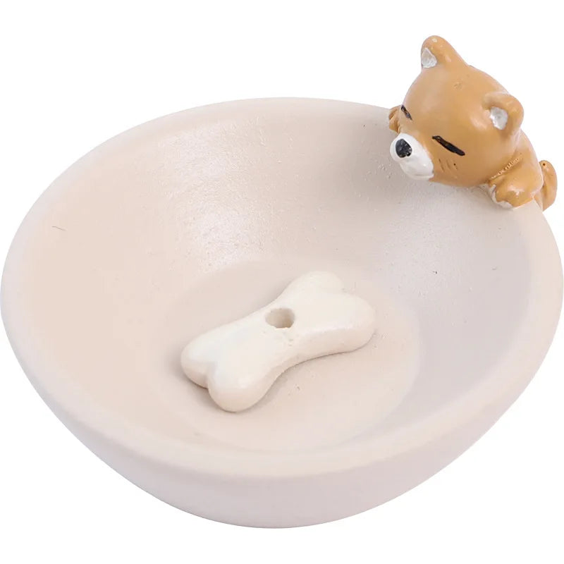 Cartoon animal Ceramic Incense Burner Stick Holder  incense tray Ash Catcher Plate Home Decoration ornaments