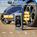 GKFLY Car Jump Starter Portable  Power Bank Air Compressor 150 PSi Tire Inflator Auto Portable Battery Starter for Cars