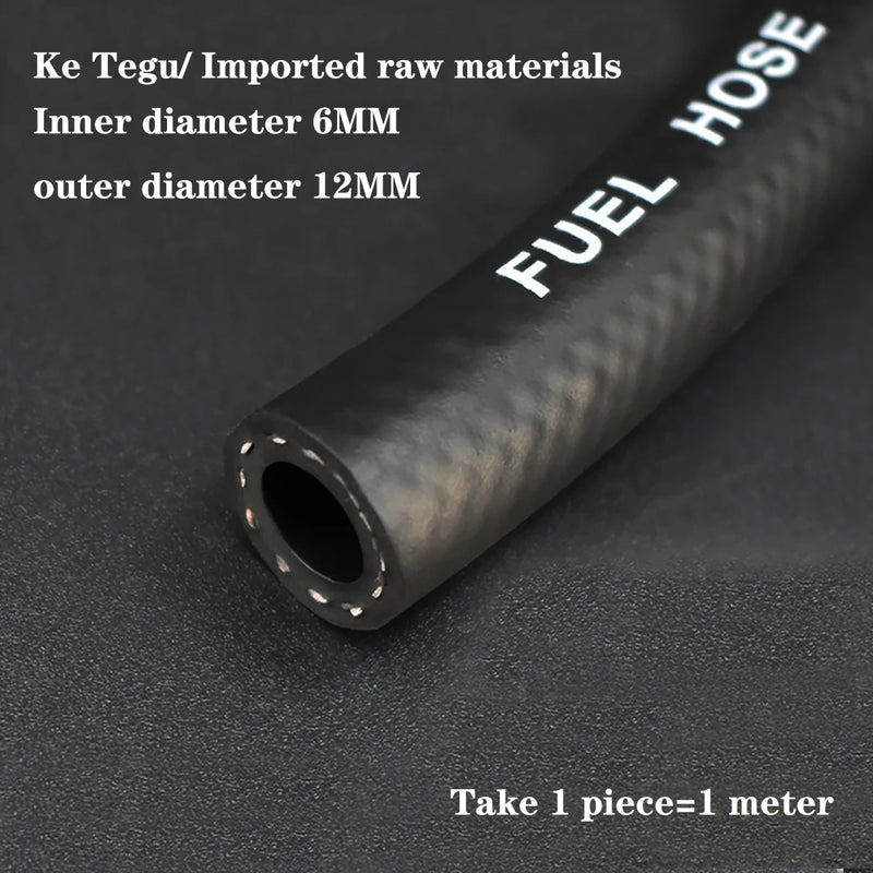 4mm~25mm Gasoline Hose Diesel Pipe Engine High-Pressure Fuel Pipe High-Temperature Resistant Oil Delivery Black Rubber Pipe