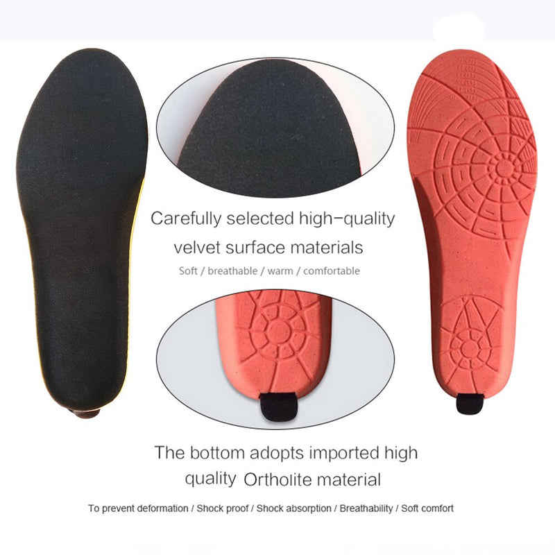 New Wireless Control Electric Heating Thermal Insoles Winter Warm Velvet 1800mAh Increase Heated Insoles for Men Women Shoe Pads