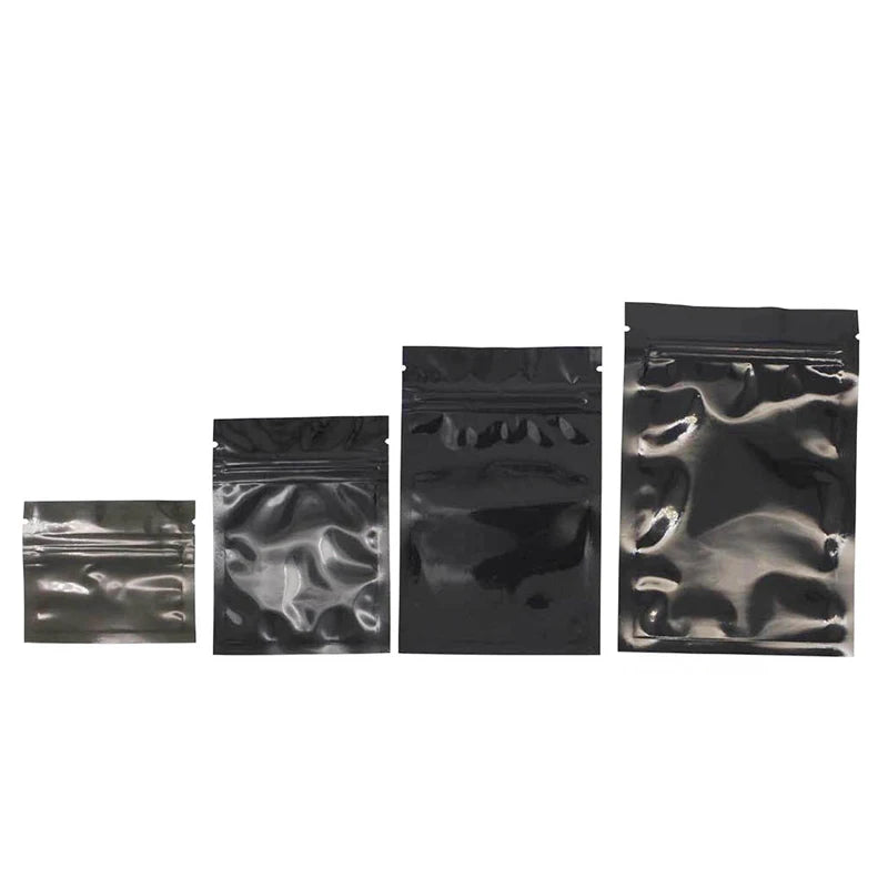 100 Pcs Colorful Top Feed Foil Zip Lock Bags Food Pouch,Mylar Aluminum Foil Bags,Tea Pouches,Food Storge Bag