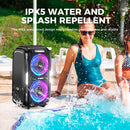 W-KING 250W MAX Party Wireless Bluetooth Speaker Portable Speaker 12 Custom Deep Bass Powerful Boom Box Design with USB Playback