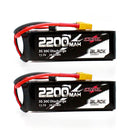 2 Stück CNHL 3S 11.1V Lipo Akku 2200mAh 30C 70C mit XT60 Stecker für RC Flugzeug Hubschrauber Quadrocopter FPV Drohne Auto Rennsport Hobby