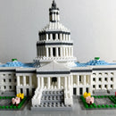 KNEW BUILT Capitol City Construction White House Micro Building Blocks US Mini Architecture Adult Children Toys Assemble Bricks