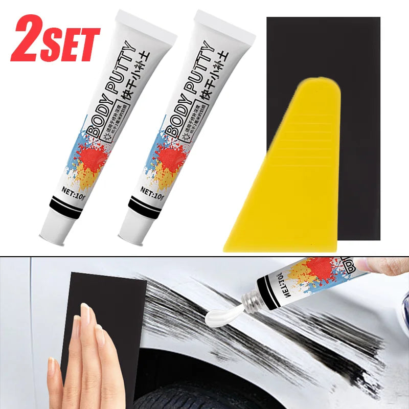 Car Scratch Repair Paste Car Dent Filler Putty Quick Dry Auto Paint Chip Repair Filler for Various Types of Vehicles and Colors