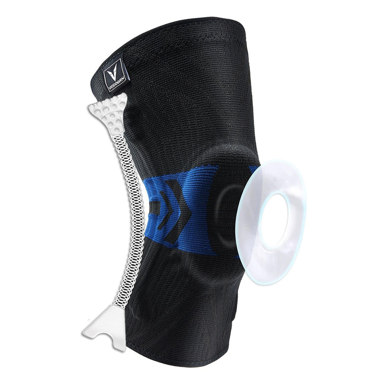 Veidoorn 1 PCS Patella Protector  Silicone Spring Knee Pad Basketball Running Compression Knee Brace Support Sleeve