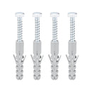 12x60mm/5x25mm Plastic Expansion Tube for Drywall with Hex Screws Gray/Color Zinc Screws White