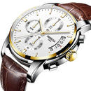 NIBOSI Uhr Herren Top Marke Luxus Blau Männer Datum Quarz Herrenuhren Wasserdichte Sportuhr Armbanduhr Relogio Masculino