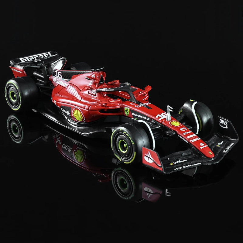 Bburago 1:43 NEW 2023 F1 Scuderia Ferrari SF23 16# Charles Leclerc 55# Carlos Sainz Formula One Alloy Super Toy Car Model