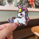Regenbogen Pferd Einhorn Stickerei Aufnäher Selbstklebend Applikation Patches für Kleidung Kinder Deko Handy Taschen Schreibwaren