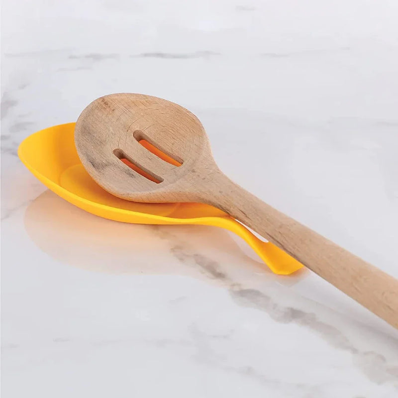 Silicone Kitchenware Tray, Spoon Holder, Spatula Holder, Heat Resistant Utensil Placemat Tray Kitchen Tools