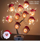 Snowman Christmas LED Garland String Light Merry Christmas Decorations For Home 2024 Xmas Tree Ornament Navidad New Year Gifts