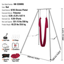 SucceBuy Aerial Yoga Frame & Hammock 9.67FT Professional Yoga Swing Stand w/6.6 Yards Aerial Silks Max 551lbs Indoor Aerial Rig