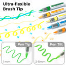 Ohuhu Nahuku Direct-ink Acrylic Markers Acrylic Paint Markers Direct Liquid Flexible Brush Tip High Opacity Paint Pens Lightfast