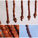 Natural Wood and Bamboo Beaded Curtain Fly Screen Porch Doorway For Bath Bedroom