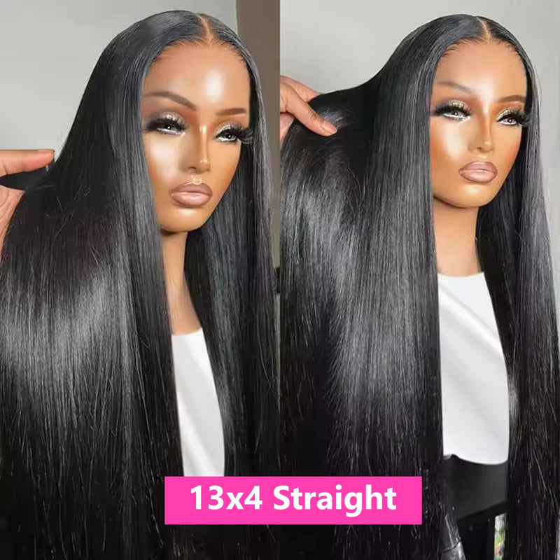 Bling Hair Brazilian Straight 13x4 Transparent Lace Front Human Hair Wigs For Black Women 13x6 Lace Frontal Wig Pre Plucked