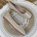 Lady Simple Plain Big Square Toe Flats Patent Leather Mirror Dough Shoes Green White 48 47 48 45 29cm Slip-on New Arrivals 2024