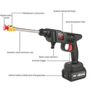 21V Cordless High-Pressure Water Gun 50BAR Wireless Foam Producer 50BAR Car Washer Gun for Auto Home Garden Machine Tool