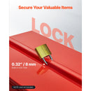 SucceBuy 18in Metal Tool Box 3-Tier 5-Tray Portable Folding Tool Chest Organizer with Handle Toolbox for Warehouse Repair Shop