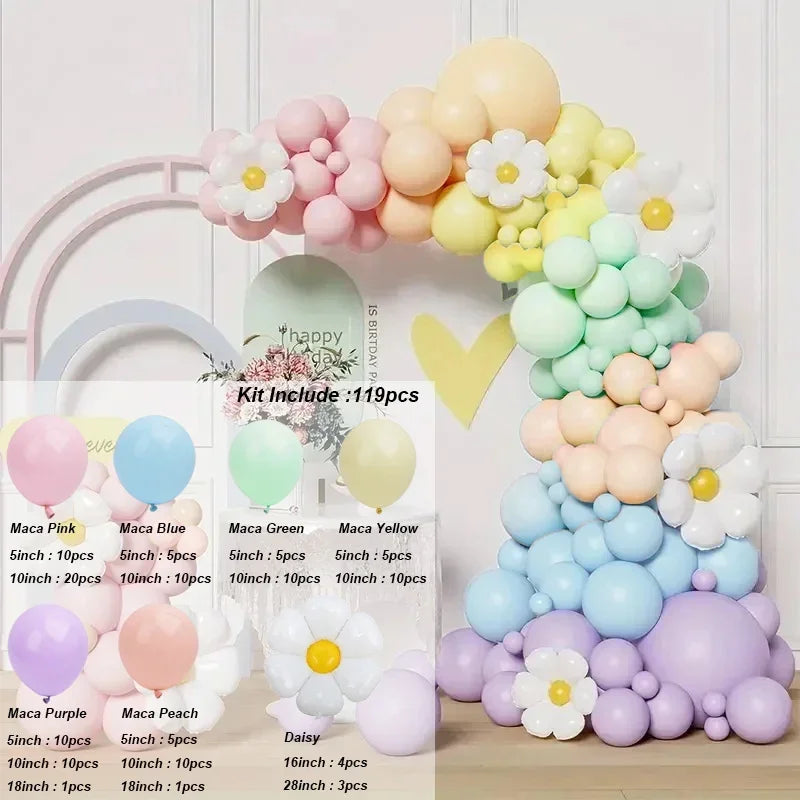 Beige Blue Balloons Garland Arch Kit Kids Boy One 1st Birthday Balloon Set Baby Shower Decoration Baptism Party Wedding