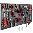 117x55cm Metal Pegboard Wall Organizer with Hooks 17PCS Kit, Garage Storage Bins, and Panel Tool Organizer Pegboard Wall Control