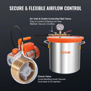 VEVOR 3GAL/5GAL Vacuum Chamber&3.5CFM Pump Kit Tempered Glass Lid Vacuum Degassing Chamber Kit for Stabilizing Wood, DIY Epoxies