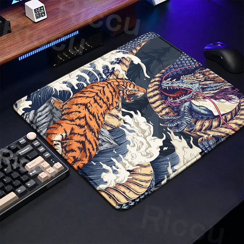 45X40cm Anime Mouse Pad Speed Control E-sport Dragon Gaming Laptops Small Size Keyboard Mat XS Rubber Portable Gamer Deskmat DIY