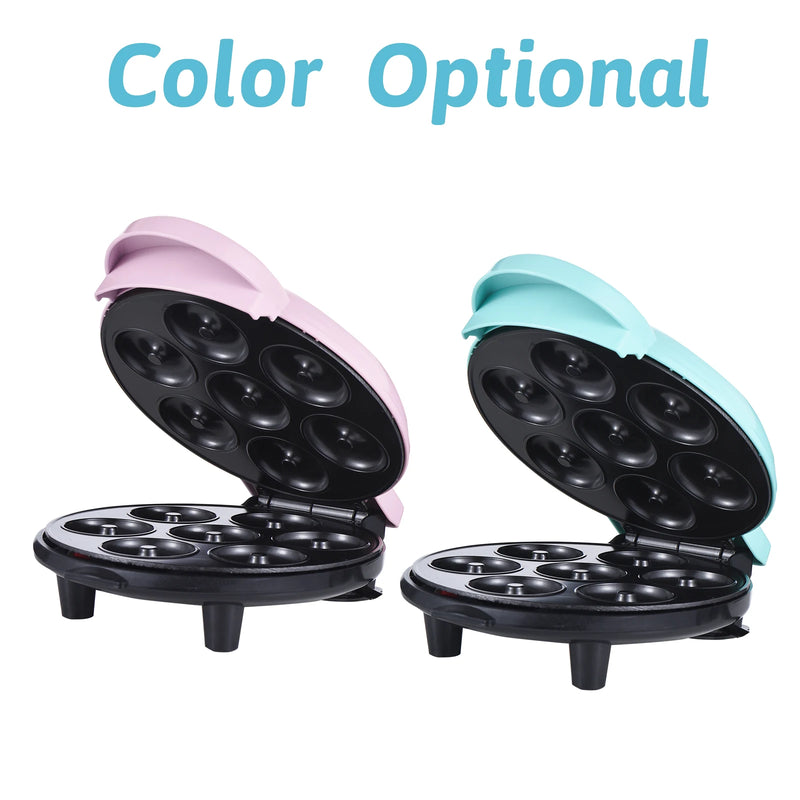 700W Electric Mini Donut Maker Machine Double-sided Heating Non-stick Coating for Breakfast Dessert Snack Family Party Bakeries