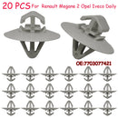 20Pcs Car Side Door Moulding Trim Clips Fasteners Rivet For Renault Duster Megane 2 Trafic Kangoo Sport Vauxhall Opel 7703077421