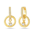 Gorgeous 925 Sterling Silver Triple Heart Hoop Earrings & Diamond Paperclip Chain Drop Earrings Mother Birthday Earrings Gift