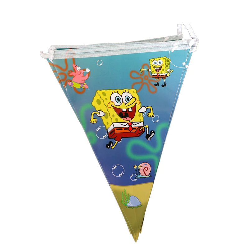 Cartoon Yellow Sponge-Bob Theme Party Supplies Disposable Tableware Plate Cup Tablecloths Balloons For Kids Birthday Baby Shower
