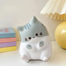 Soft PU Slow Rebound Cartoon Cat Pop Fidget Toy, 1PC Adorable Squeeze Ball, Stress Relief for Kids Adults, Halloween Christmas Gift