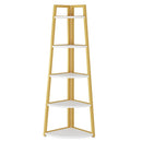 Tribesigns Bookcase Corner Book Shelf Rack Wood Bookshelf Storage Shelves