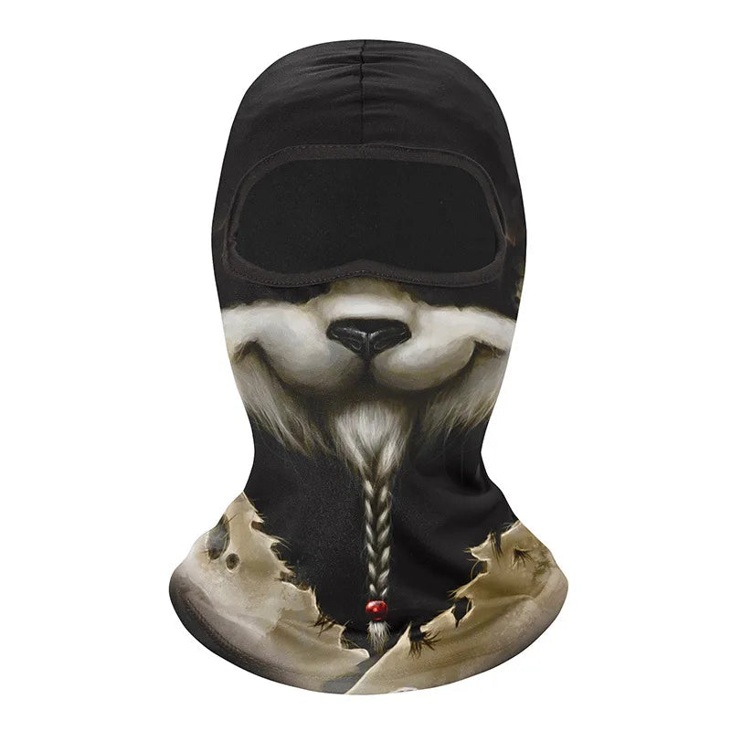 Tactical Balaclava 3D Print Full Face Mask Cap Outdoor Windproof Face Bandana Scarf Hat Men Women Neck Warmer Cycling Headgear