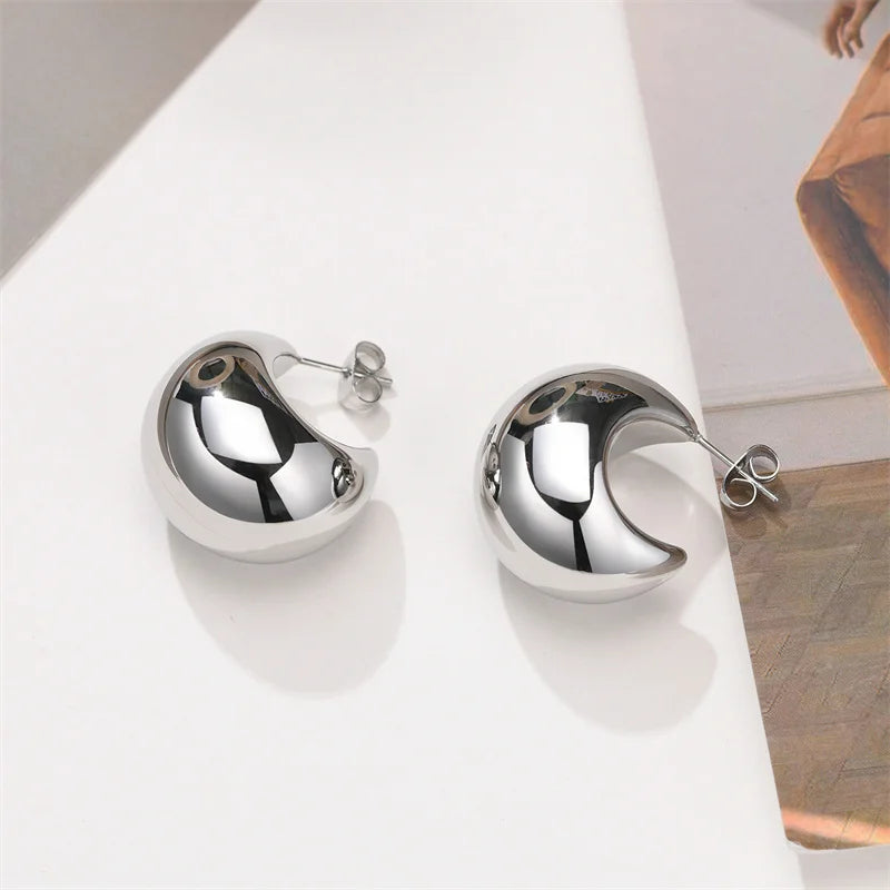 Irregular Liquid Metal Earrings Personality Fashion Retro Geometric Hollow Out Drop Earrings Woman Party Travel Christmas Gift