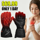 The Winter Sentinel | Genuine Leather Heated Motorcycle Gloves — Rechargeable, Waterproof