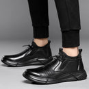 Leather Waterproof Safety Shoes Men Work Steel Toe Caps Male Indestructible Security Work Boots Protective Shoes Puncture-Proof