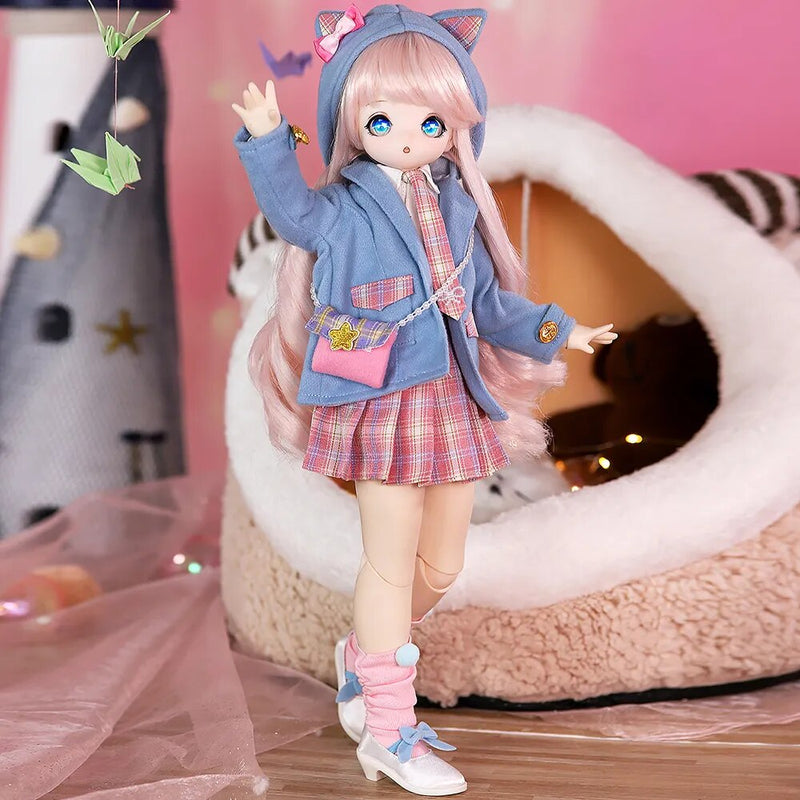 Dream Fairy 1/4 Doll Kawaii 16 Inch Ball Jointed Doll Full Set Student Uniform BJD MSD DIY Toy Gift for Girls
