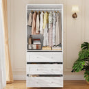 The Morning Gallery | 71" Mirrored Armoire with Integrated Drawer System