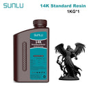 SUNLU 14K High Precision Resin 405nm UV Resin 1KG For LCD 3D Printer Material For Fast Curing  405nm UV Photopolymer Resin