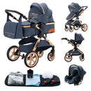 Newest Baby Stroller 3 in1 Multifunctional Stroller Easy Folding Travel Portable Baby Carriage Safety Seat EU Standard