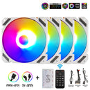 Wovibo PC Computer Cooling Case Radiator, Fan Cooler, RGB, ARGB, PWM, 4Pin, 5V, 3Pin, 120mm, Branco, Preto, 12cm