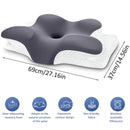 Ergonomic Butterfly Memory Foam Pillow Cooling Ice Silk Contour Cervical Support Pillow Orthopedic Neck Pain Relief Massage Bed Pillow Deep Sleep