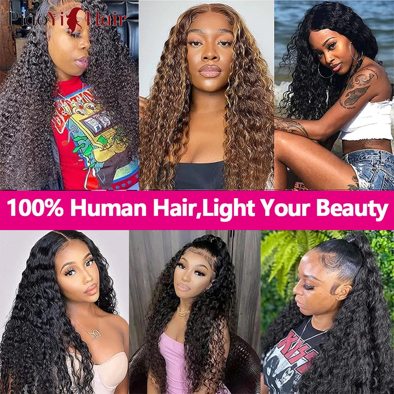 26 28 30Inch Deep Wave Human Hair Bundles 100% Raw Human Hair Bundles Deep Wave Bundles For Women Hair Extensions Top Quality